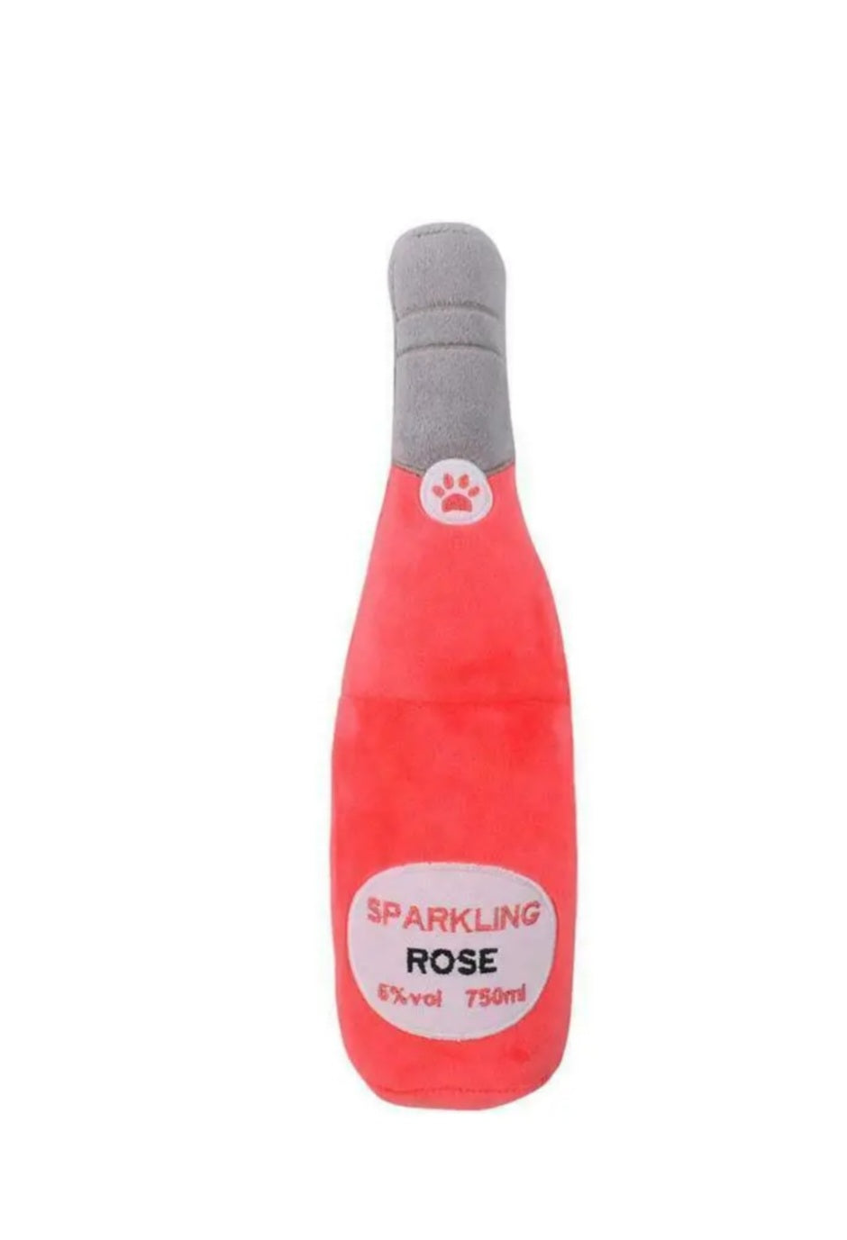 Pink sparkling rose wine plush toy